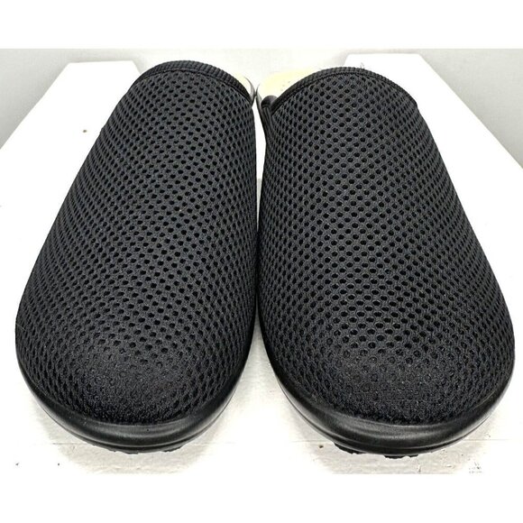 Fly Flot Slip On Shoes Clog Fabric Mesh Upper Leather Inner Black EU 39 US 8 - Picture 2 of 14